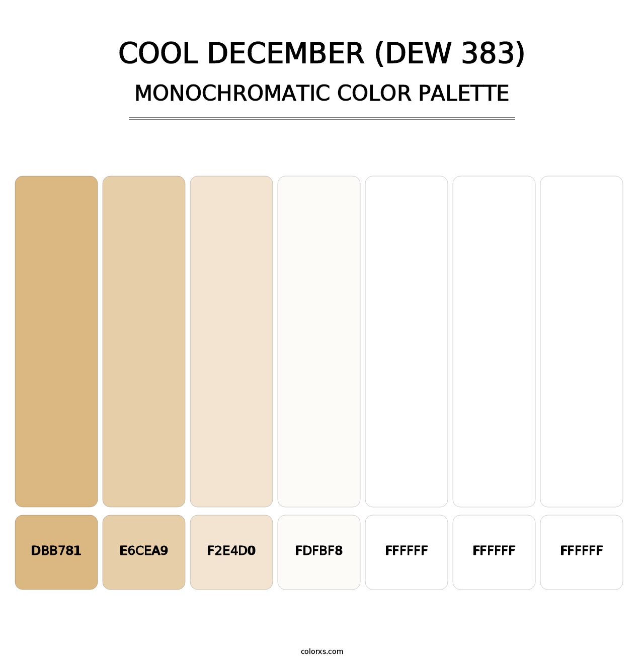Cool December (DEW 383) - Monochromatic Color Palette