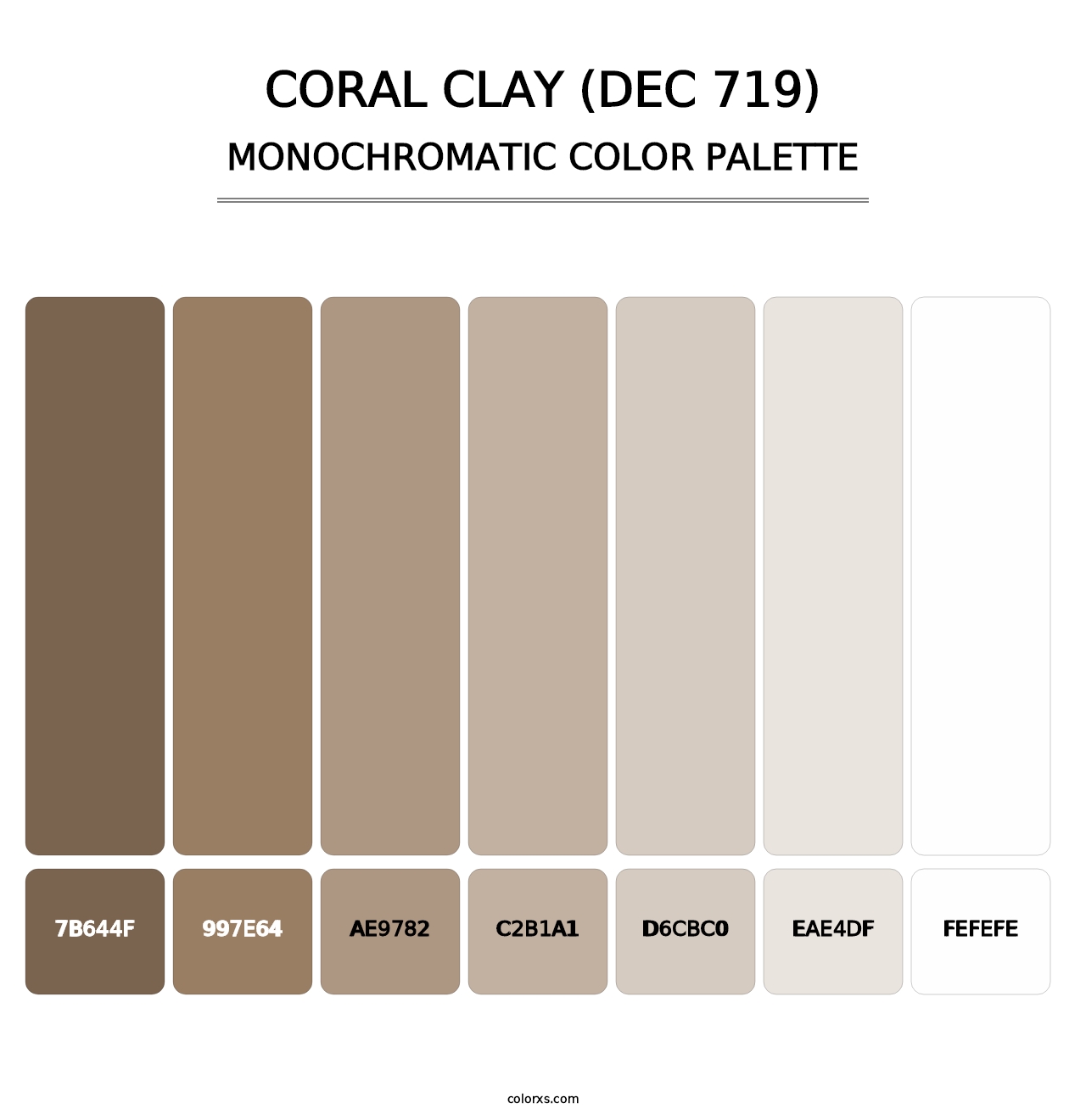 Coral Clay (DEC 719) - Monochromatic Color Palette