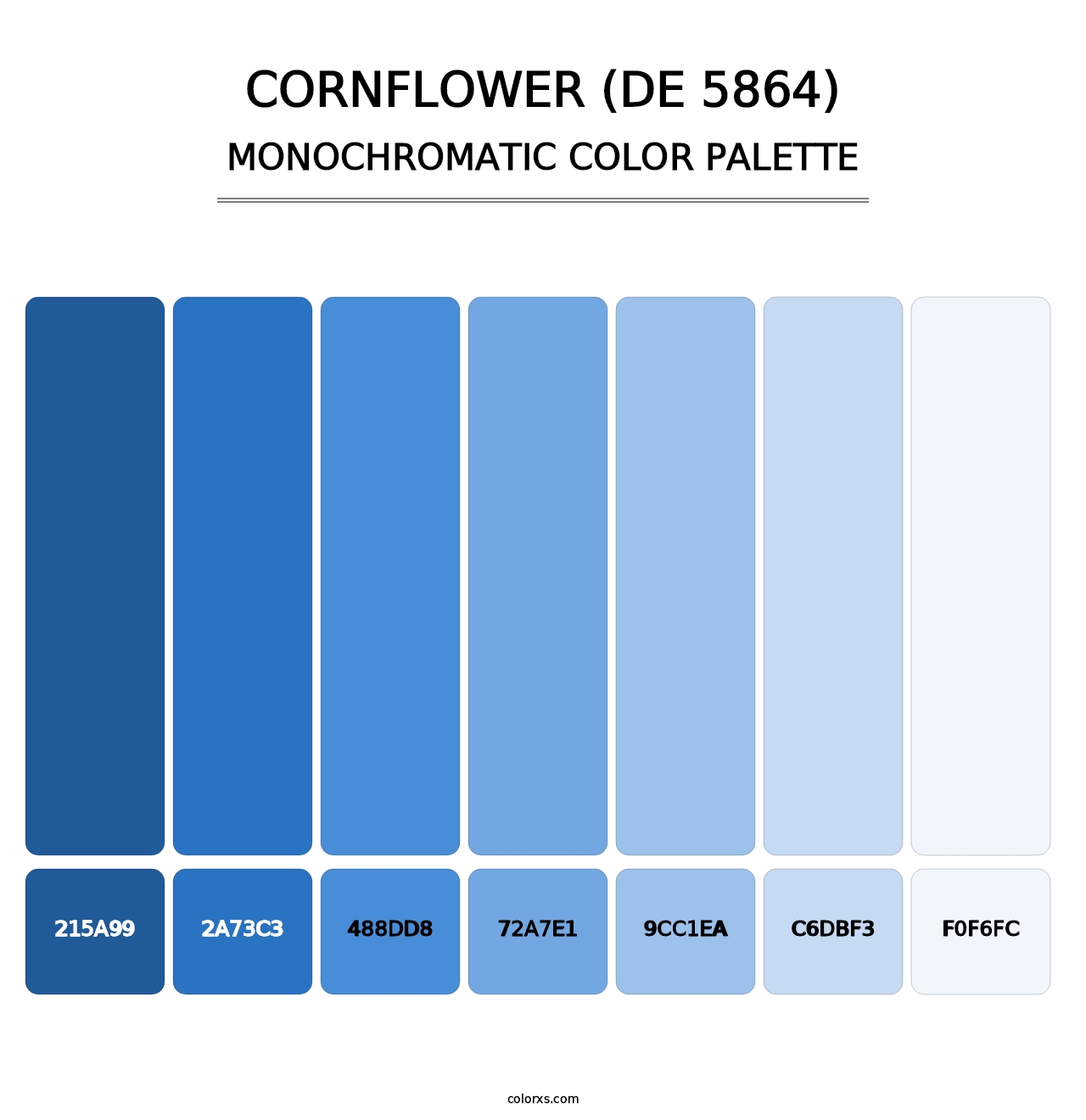 Cornflower (DE 5864) - Monochromatic Color Palette