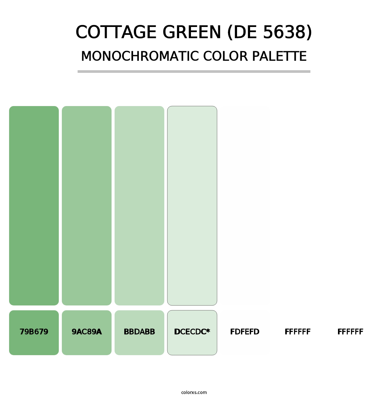 Cottage Green (DE 5638) - Monochromatic Color Palette
