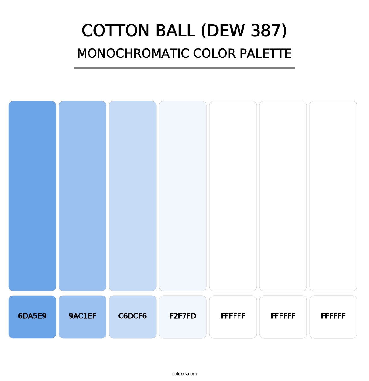Cotton Ball (DEW 387) - Monochromatic Color Palette
