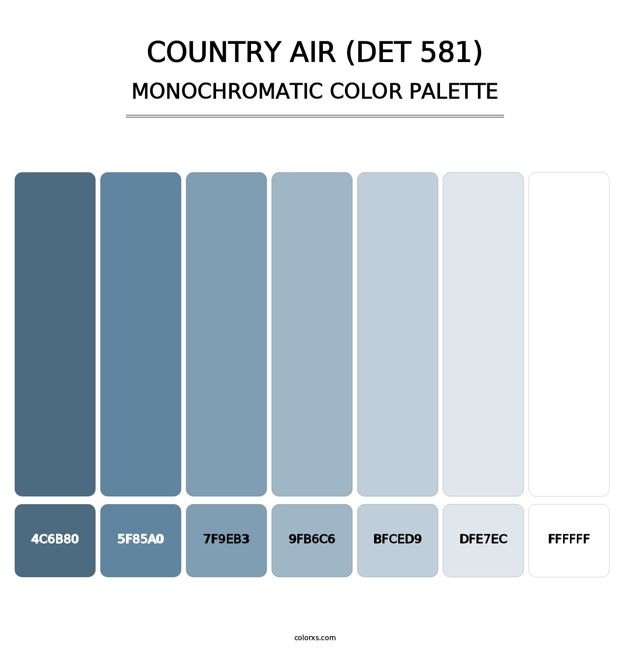 Country Air (DET 581) - Monochromatic Color Palette