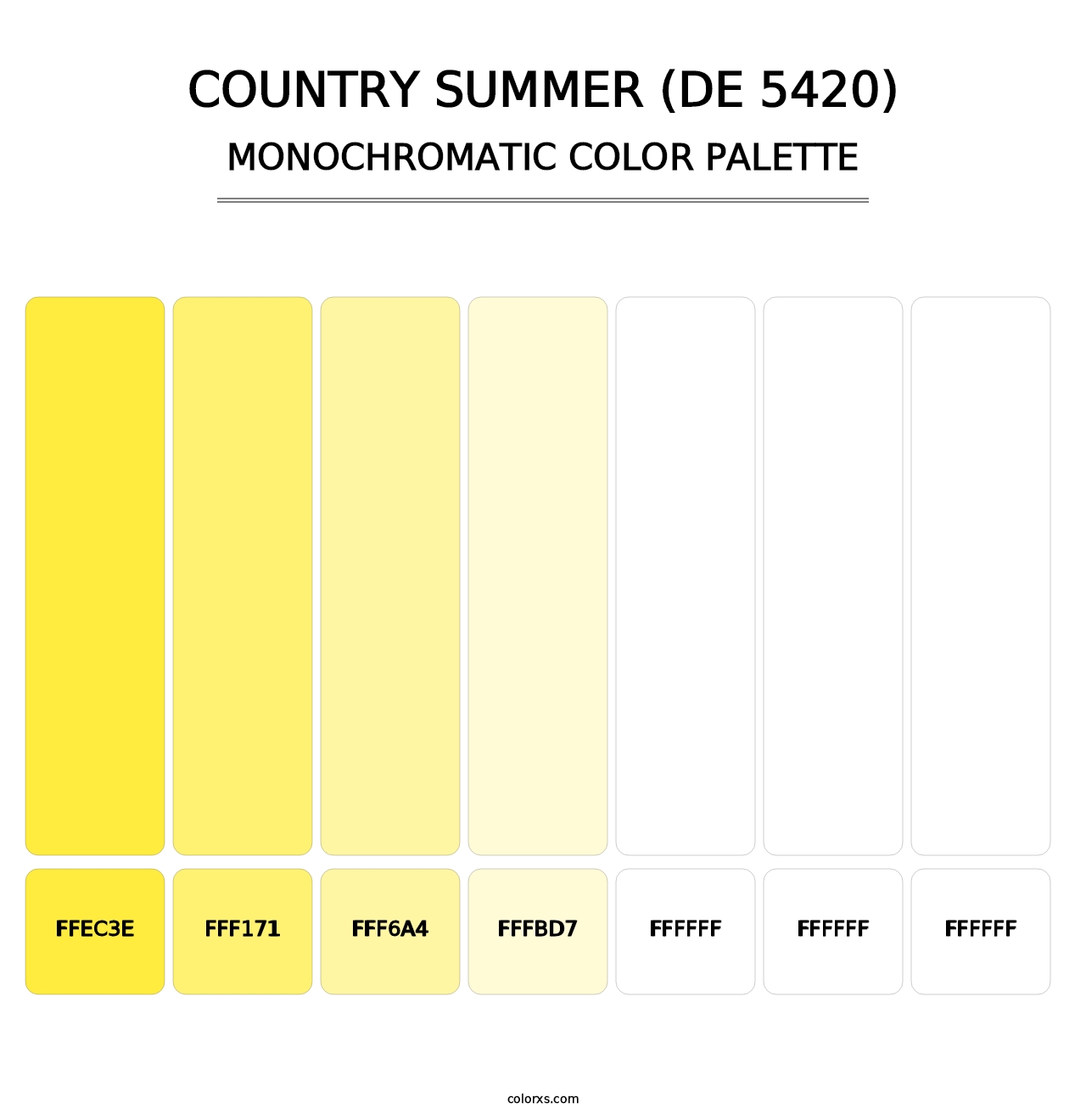 Country Summer (DE 5420) - Monochromatic Color Palette