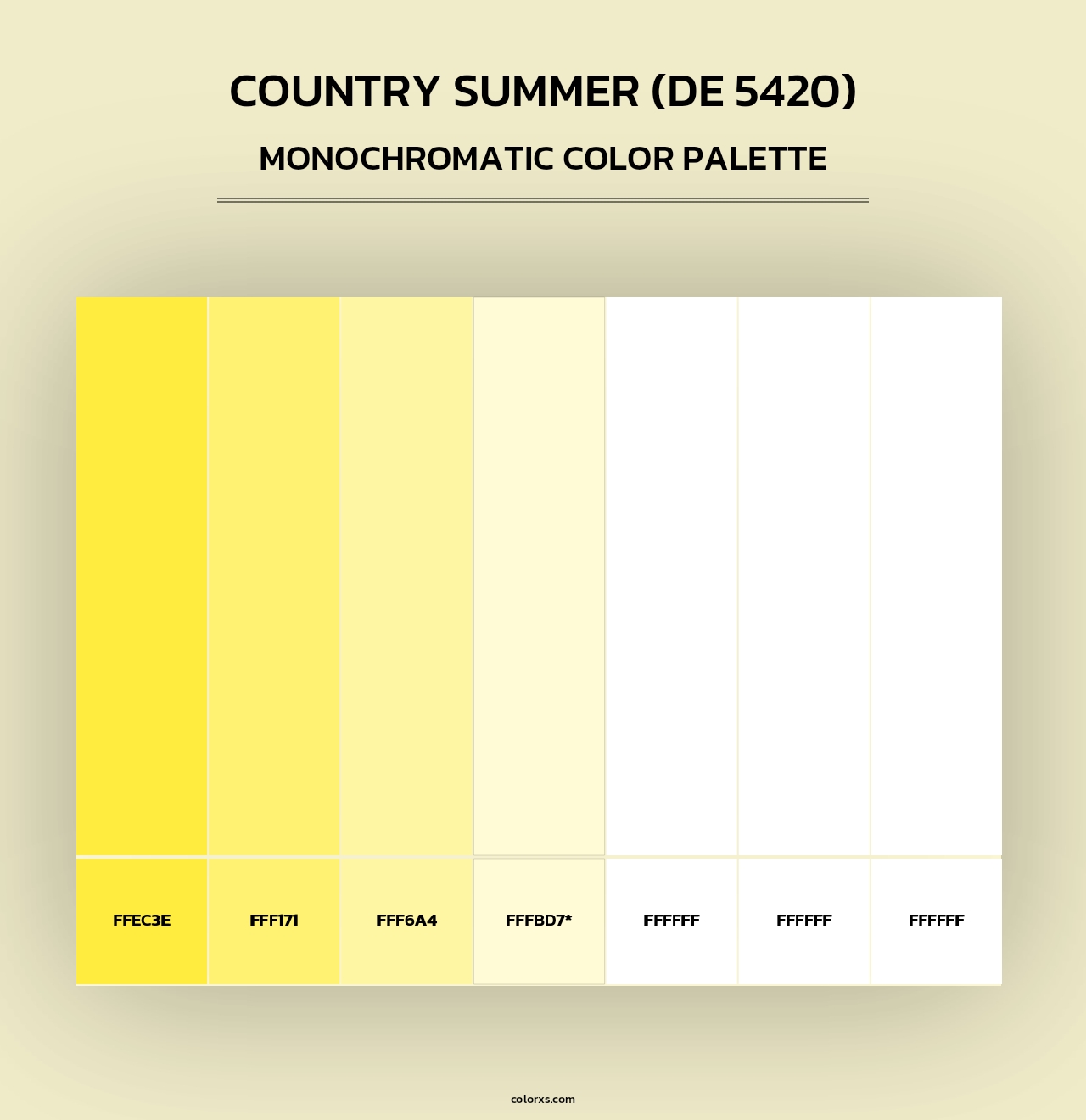 Country Summer (DE 5420) - Monochromatic Color Palette