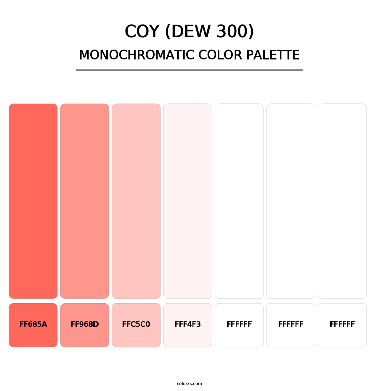 Coy (DEW 300) - Monochromatic Color Palette