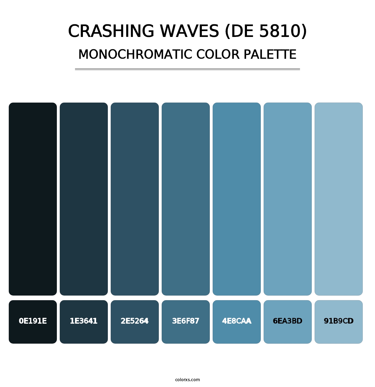 Crashing Waves (DE 5810) - Monochromatic Color Palette