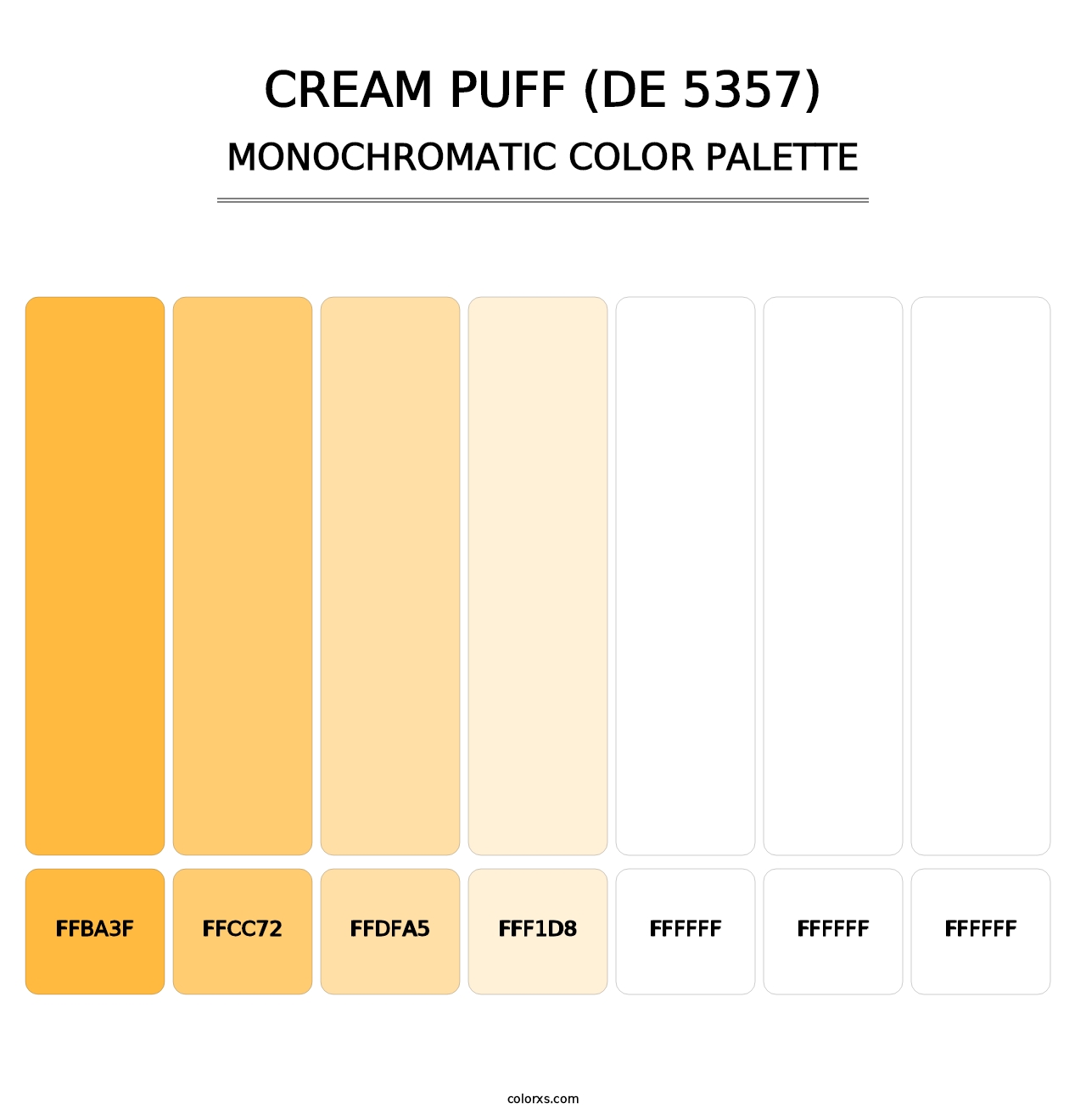Cream Puff (DE 5357) - Monochromatic Color Palette