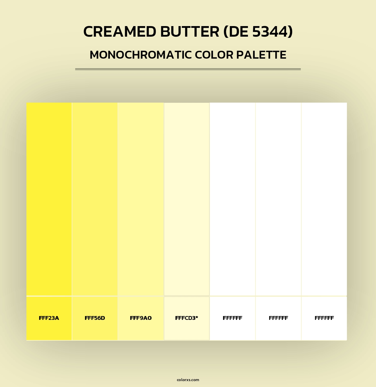 Creamed Butter (DE 5344) - Monochromatic Color Palette