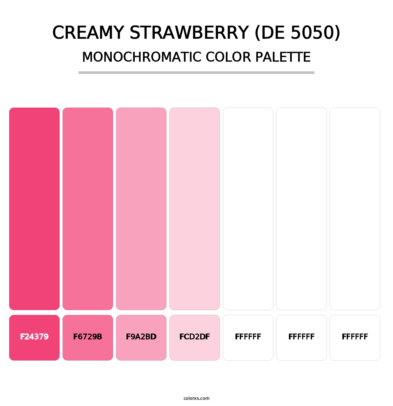 Creamy Strawberry (DE 5050) - Monochromatic Color Palette