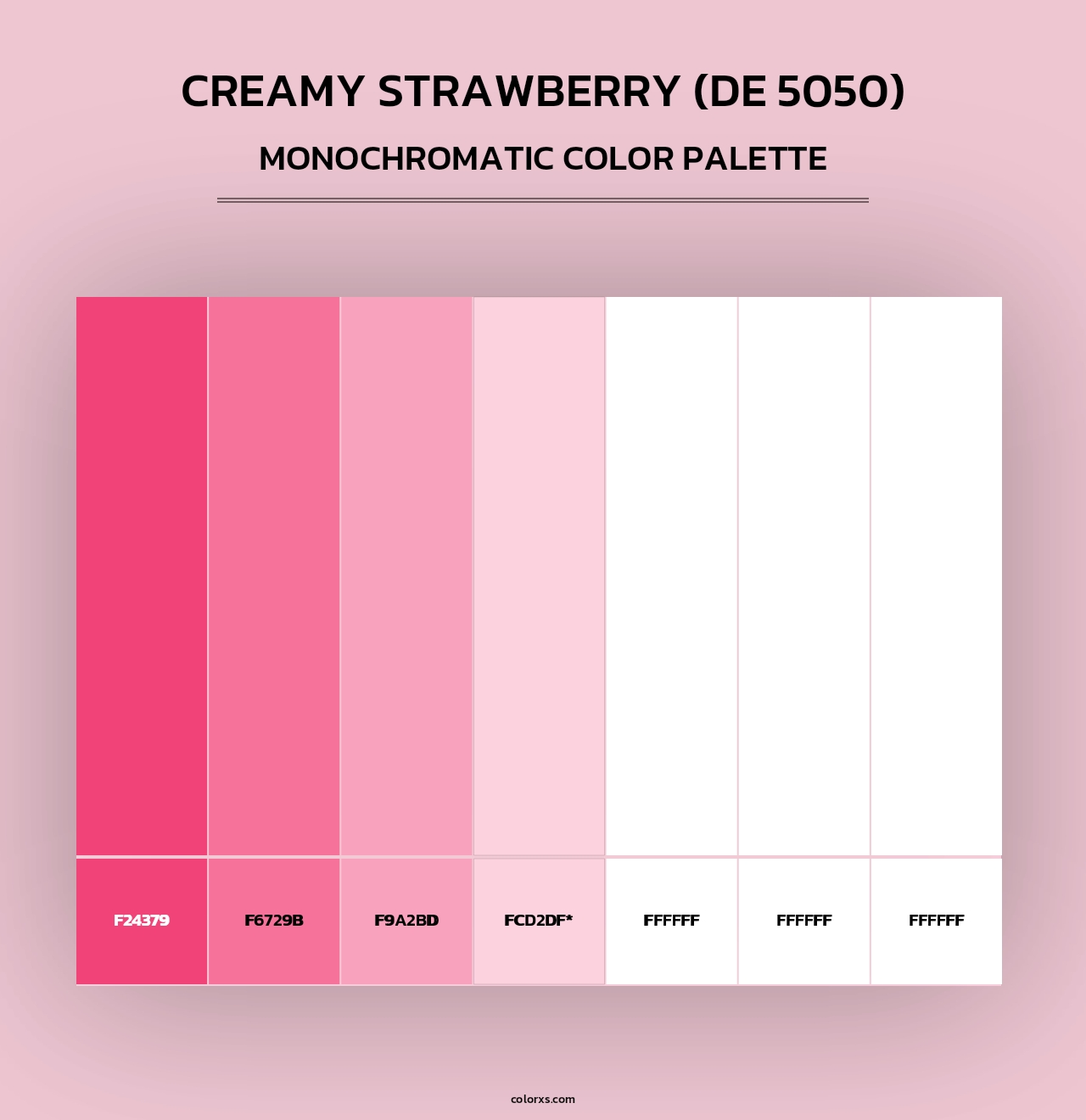 Creamy Strawberry (DE 5050) - Monochromatic Color Palette