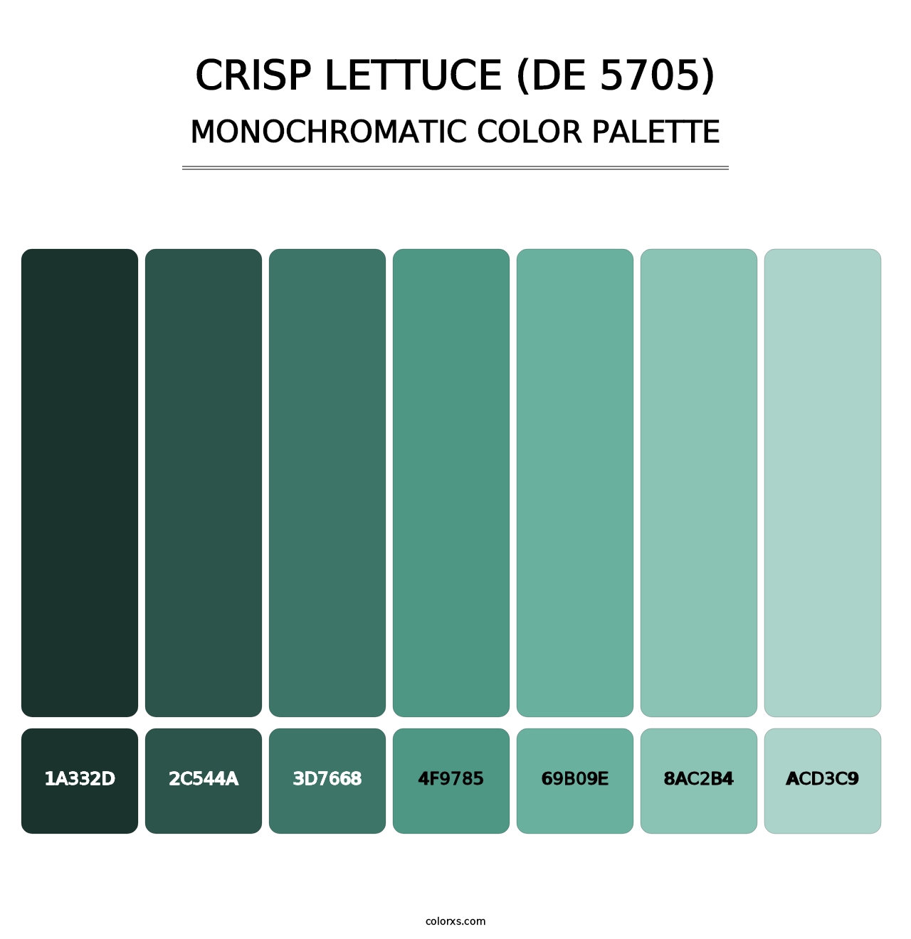 Crisp Lettuce (DE 5705) - Monochromatic Color Palette
