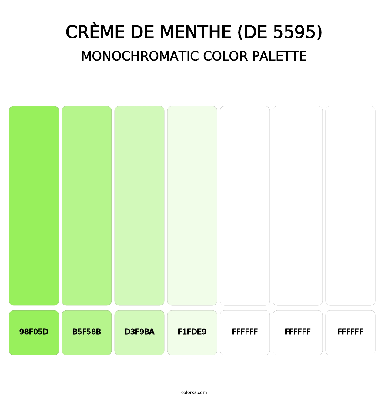 Crème de Menthe (DE 5595) - Monochromatic Color Palette