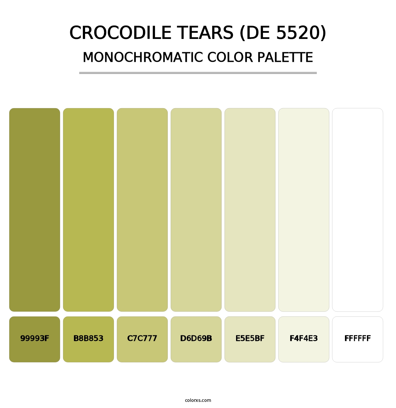 Crocodile Tears (DE 5520) - Monochromatic Color Palette