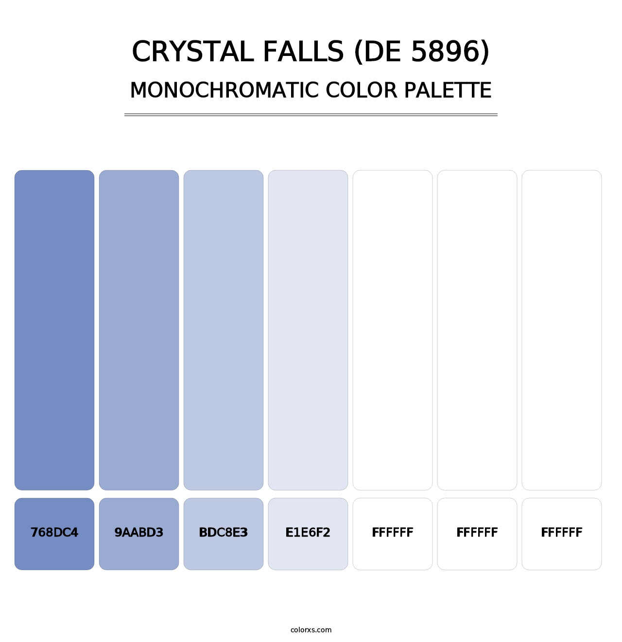 Crystal Falls (DE 5896) - Monochromatic Color Palette