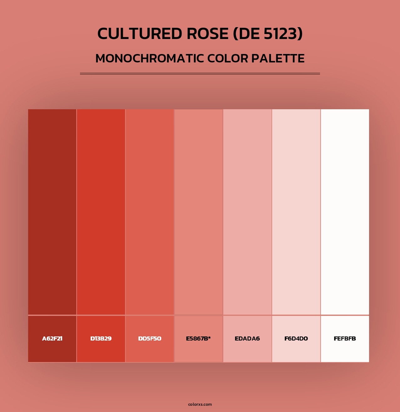 Cultured Rose (DE 5123) - Monochromatic Color Palette