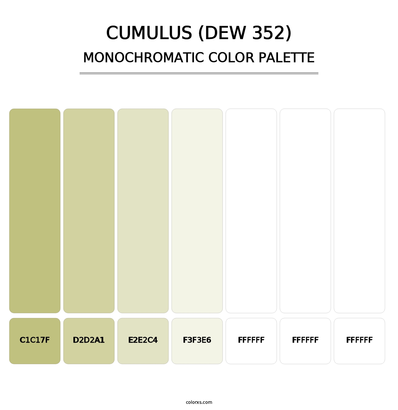 Cumulus (DEW 352) - Monochromatic Color Palette