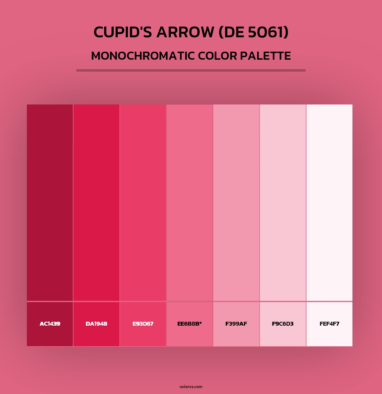 Cupid's Arrow (DE 5061) - Monochromatic Color Palette