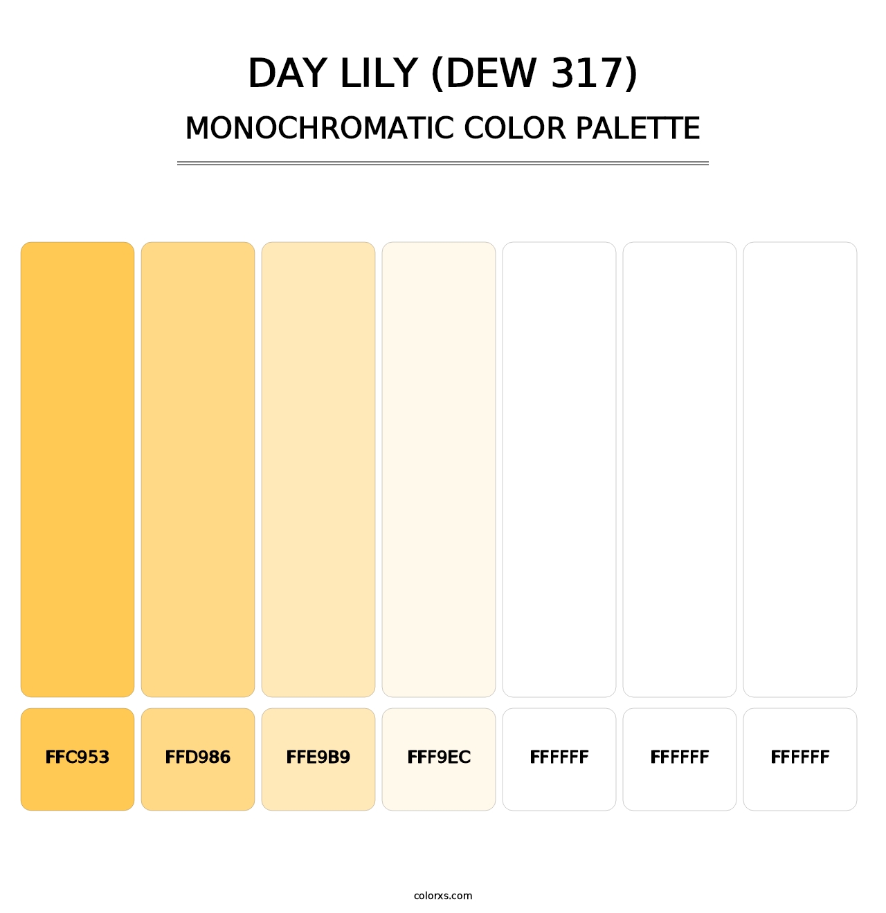 Day Lily (DEW 317) - Monochromatic Color Palette