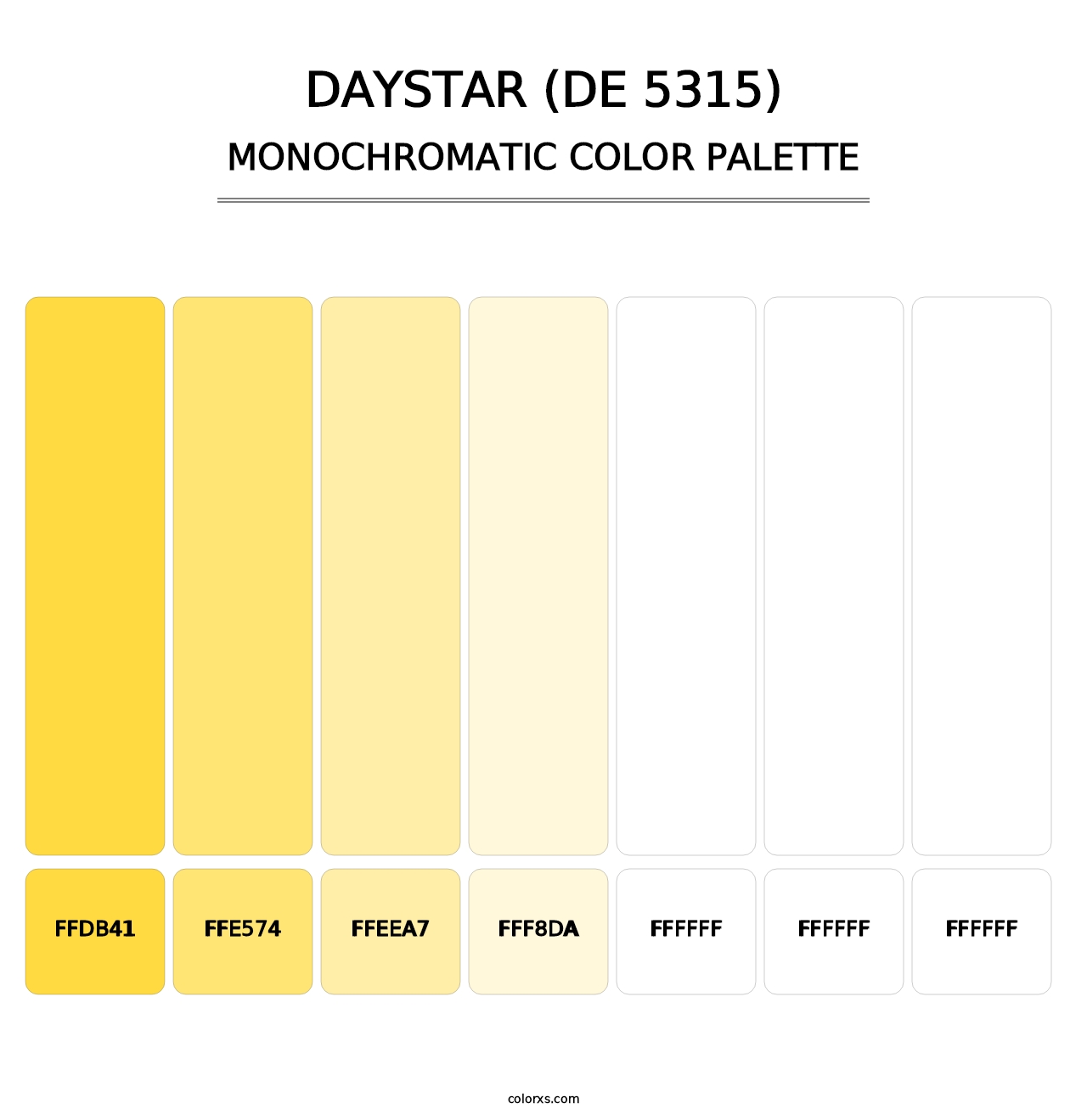 Daystar (DE 5315) - Monochromatic Color Palette