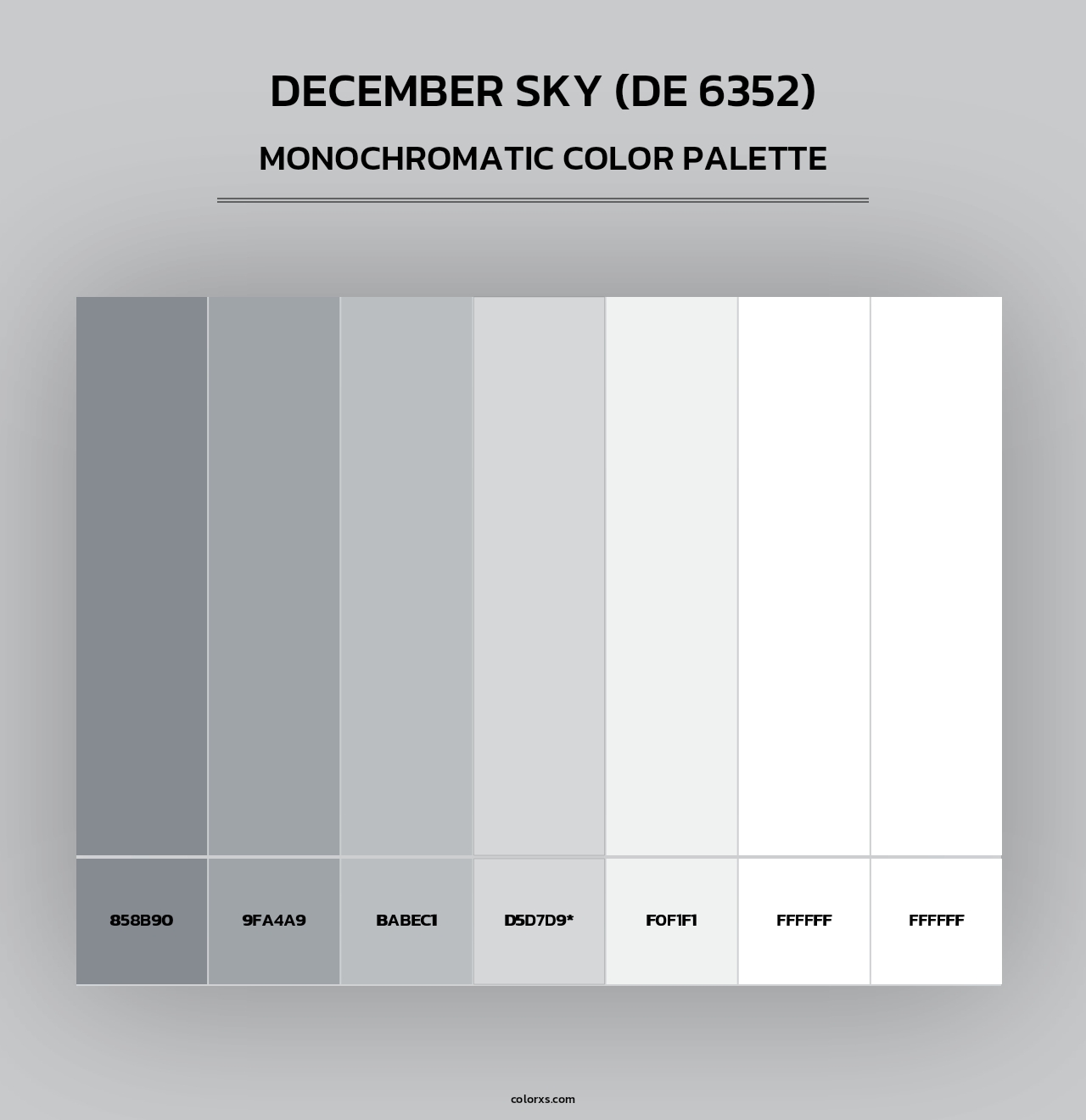 December Sky (DE 6352) - Monochromatic Color Palette