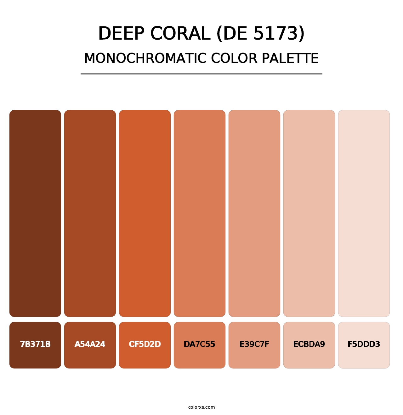 Deep Coral (DE 5173) - Monochromatic Color Palette