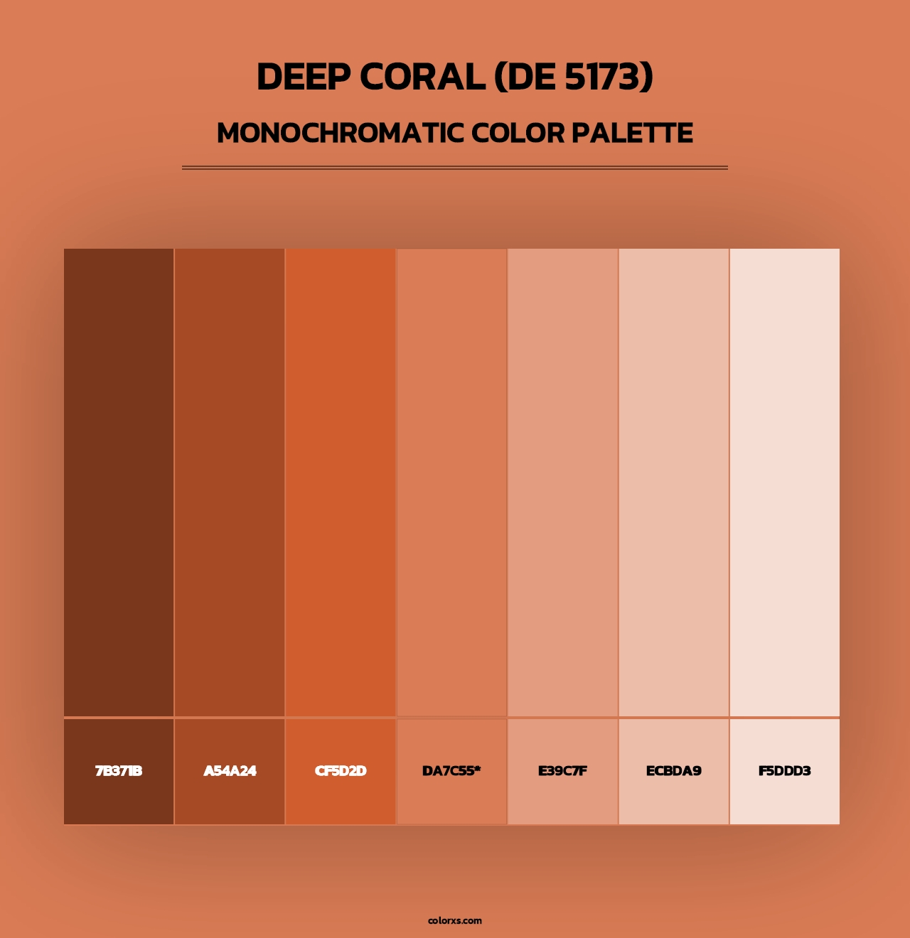 Deep Coral (DE 5173) - Monochromatic Color Palette