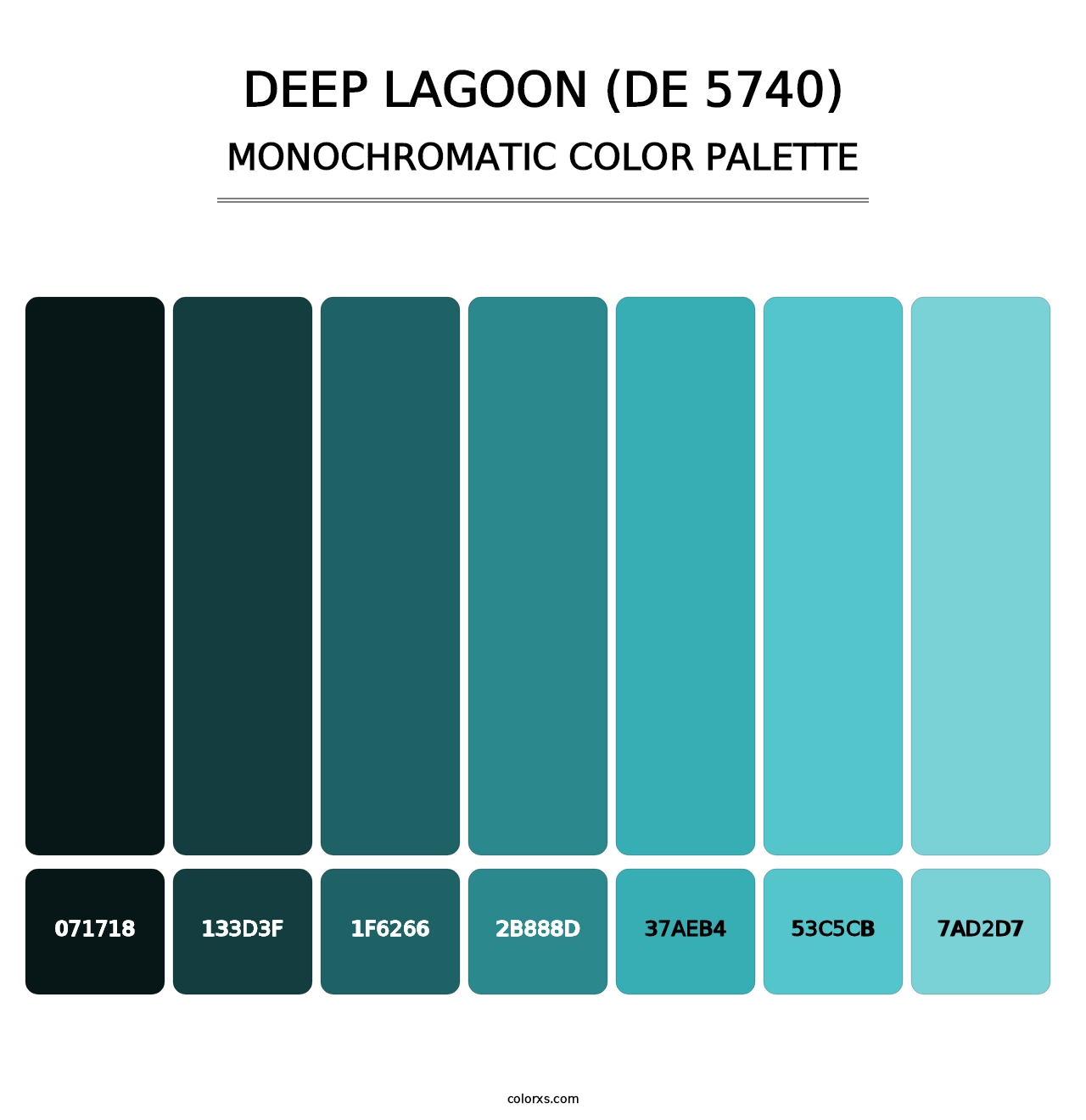 Deep Lagoon (DE 5740) - Monochromatic Color Palette