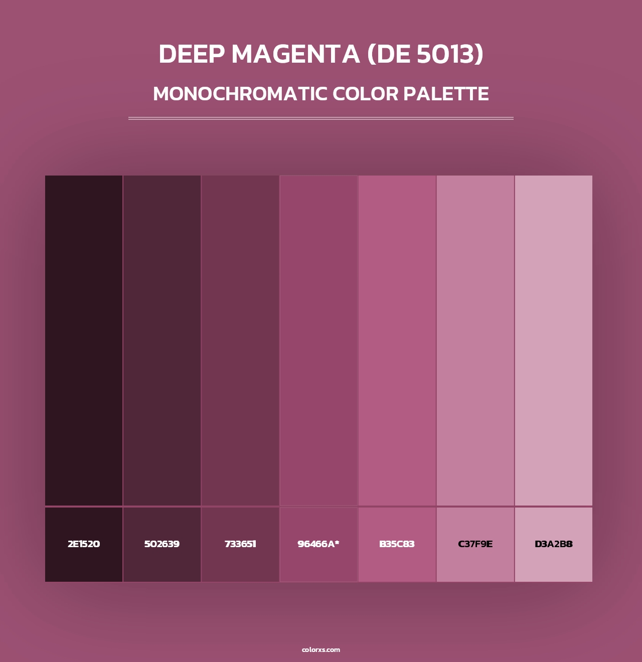Deep Magenta (DE 5013) - Monochromatic Color Palette