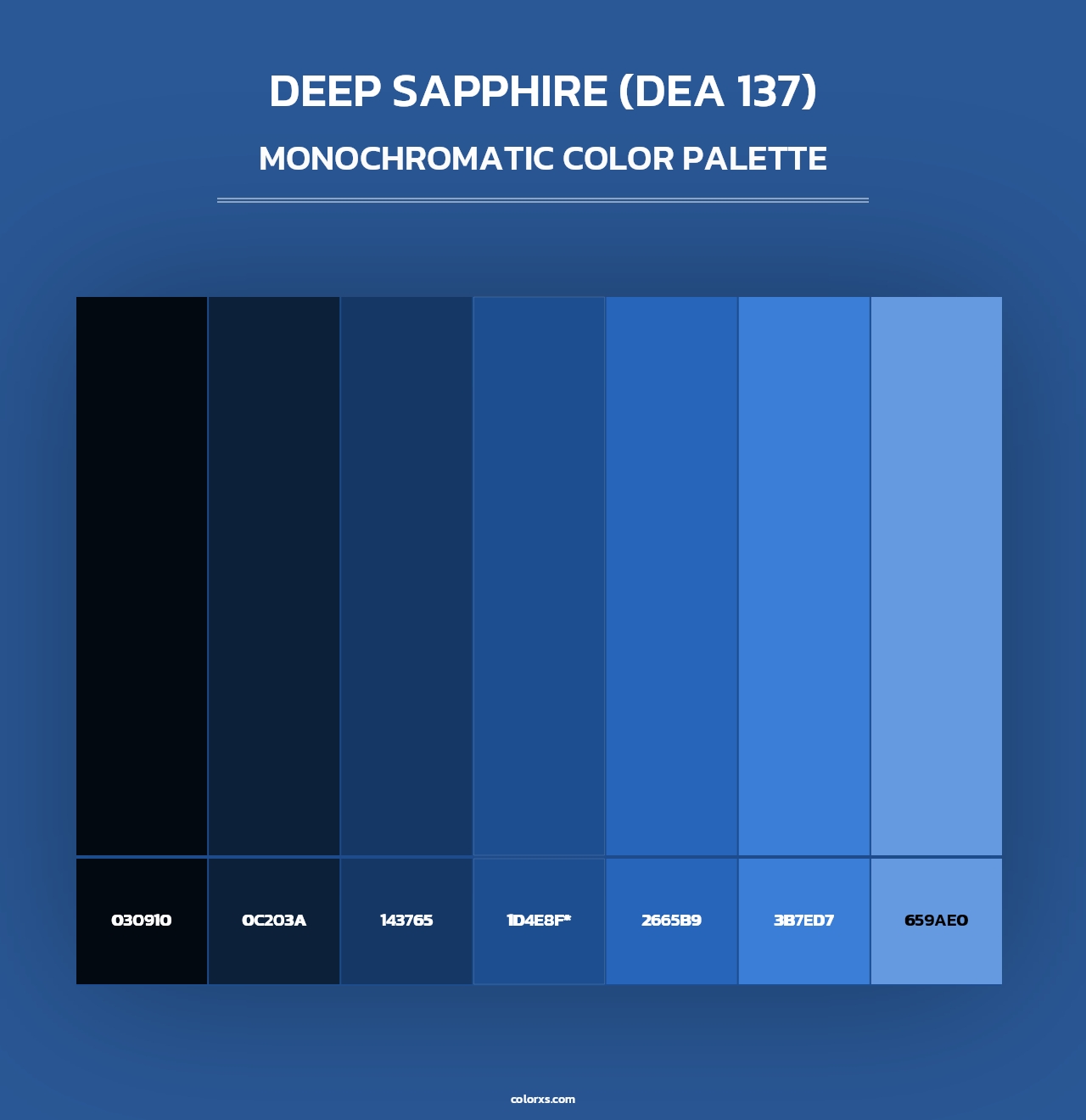 Deep Sapphire (DEA 137) - Monochromatic Color Palette