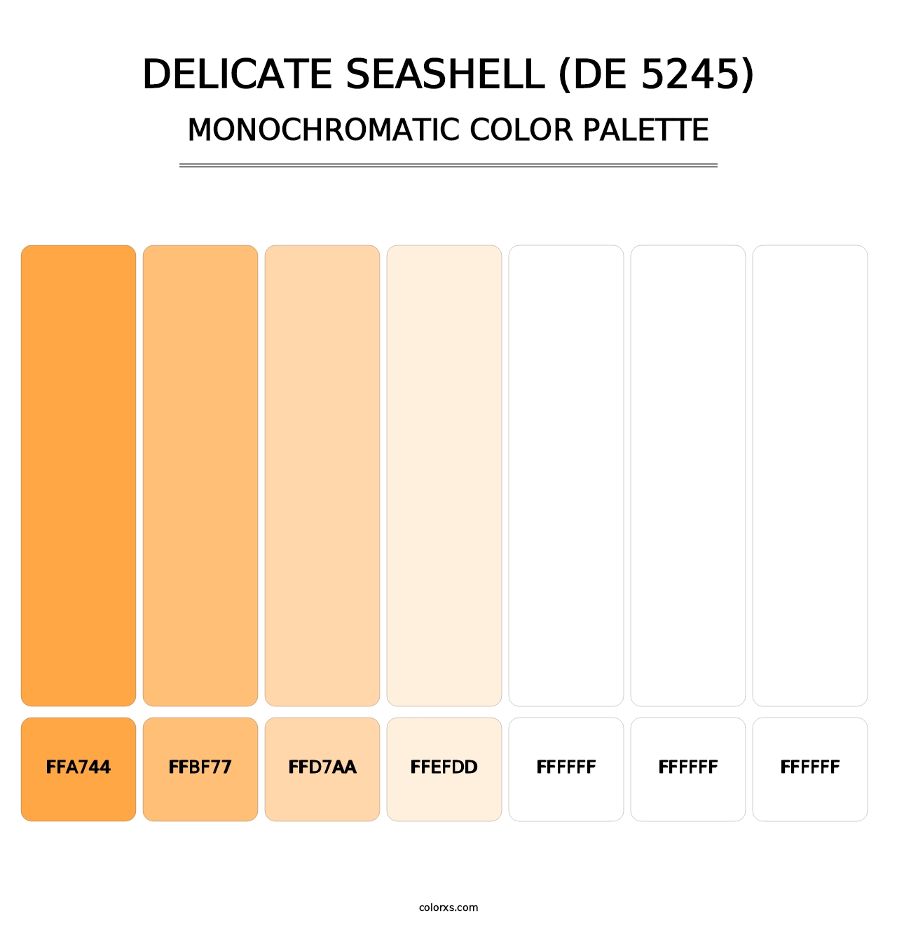 Delicate Seashell (DE 5245) - Monochromatic Color Palette