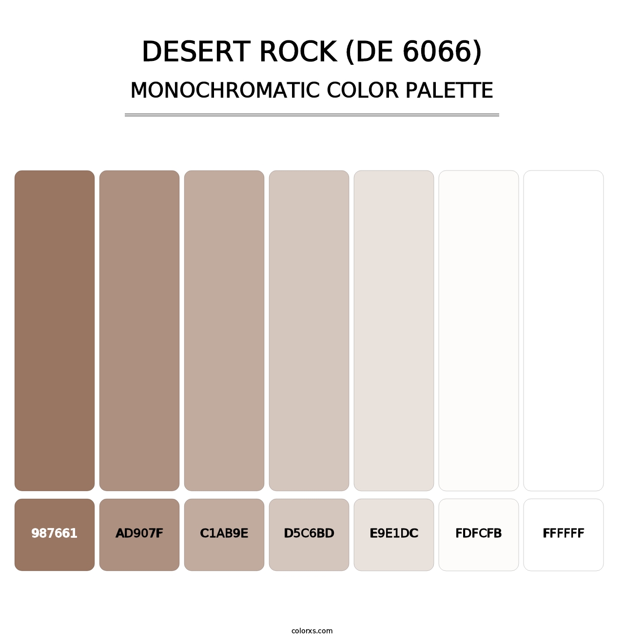 Desert Rock (DE 6066) - Monochromatic Color Palette