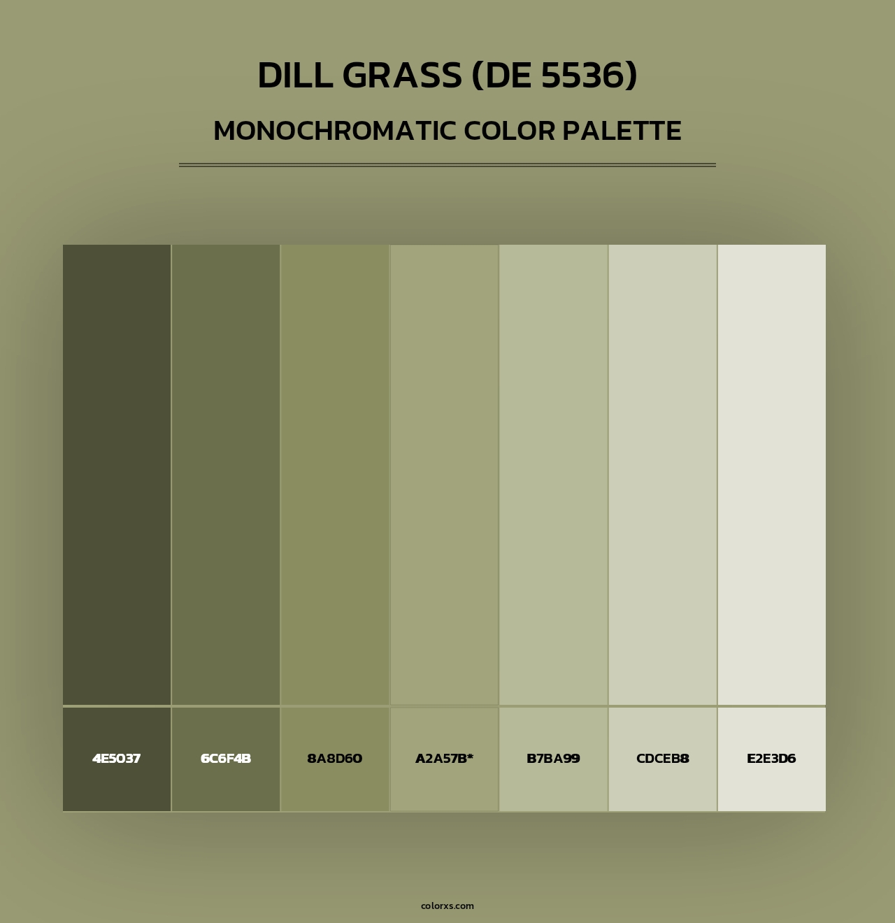 Dill Grass (DE 5536) - Monochromatic Color Palette