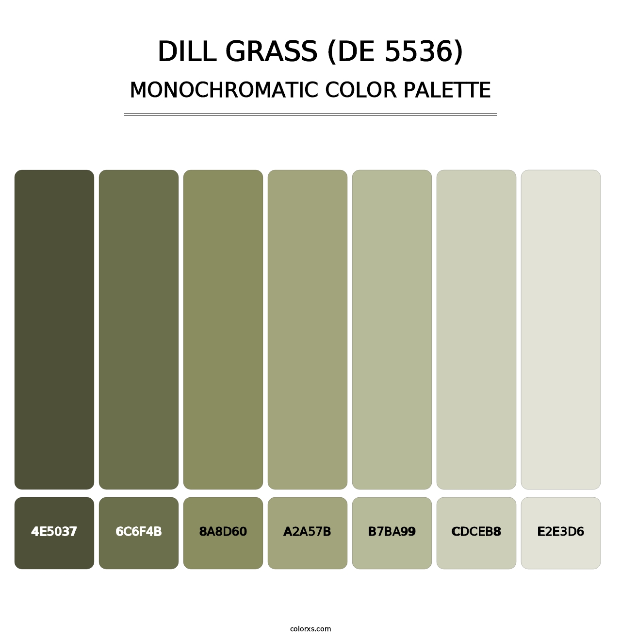 Dill Grass (DE 5536) - Monochromatic Color Palette