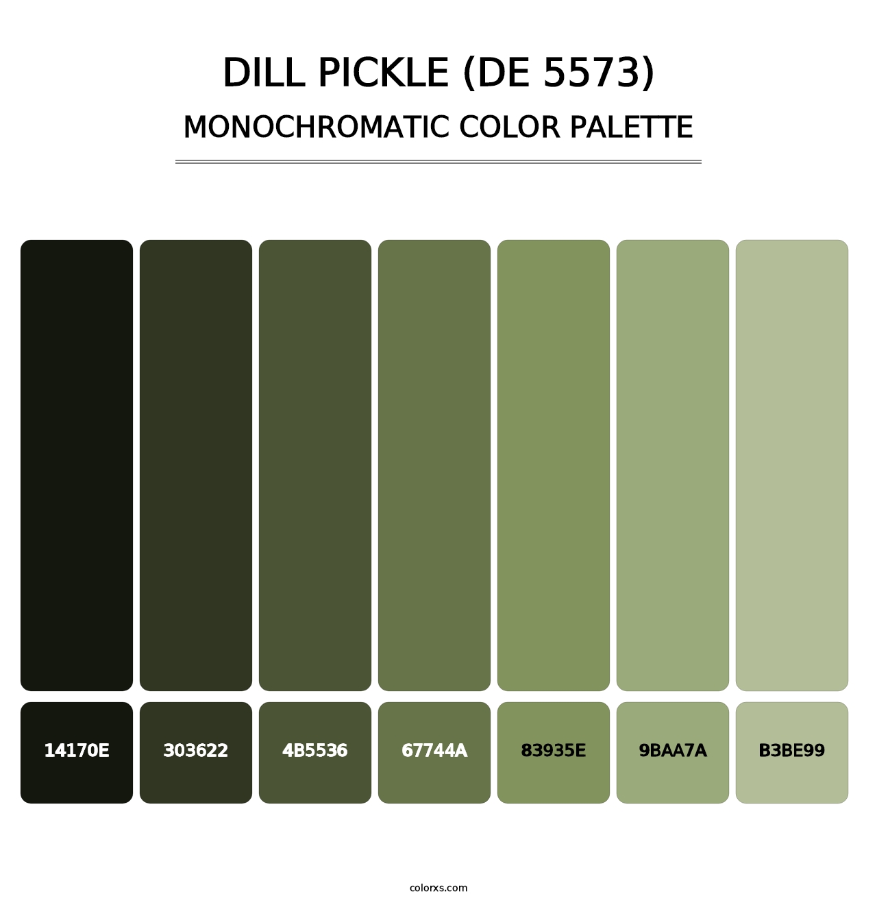 Dill Pickle (DE 5573) - Monochromatic Color Palette