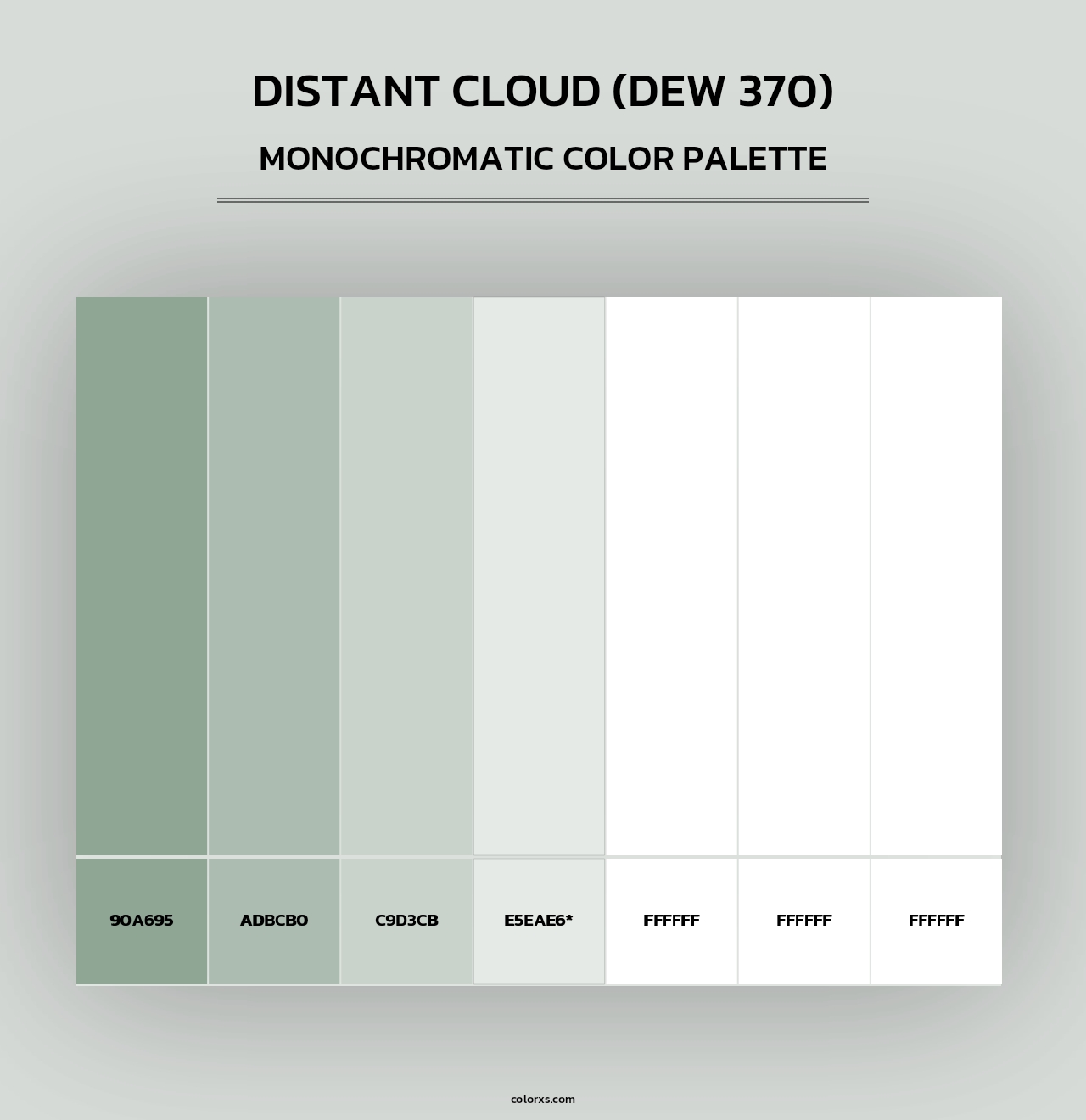 Distant Cloud (DEW 370) - Monochromatic Color Palette