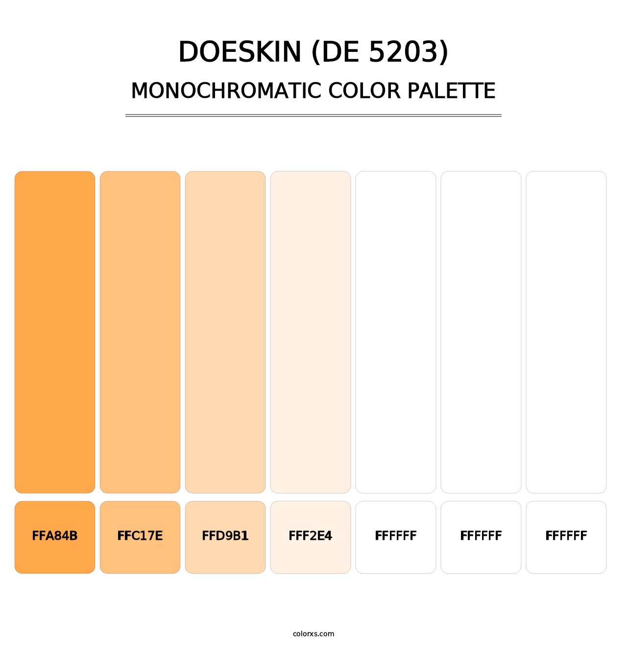 Doeskin (DE 5203) - Monochromatic Color Palette