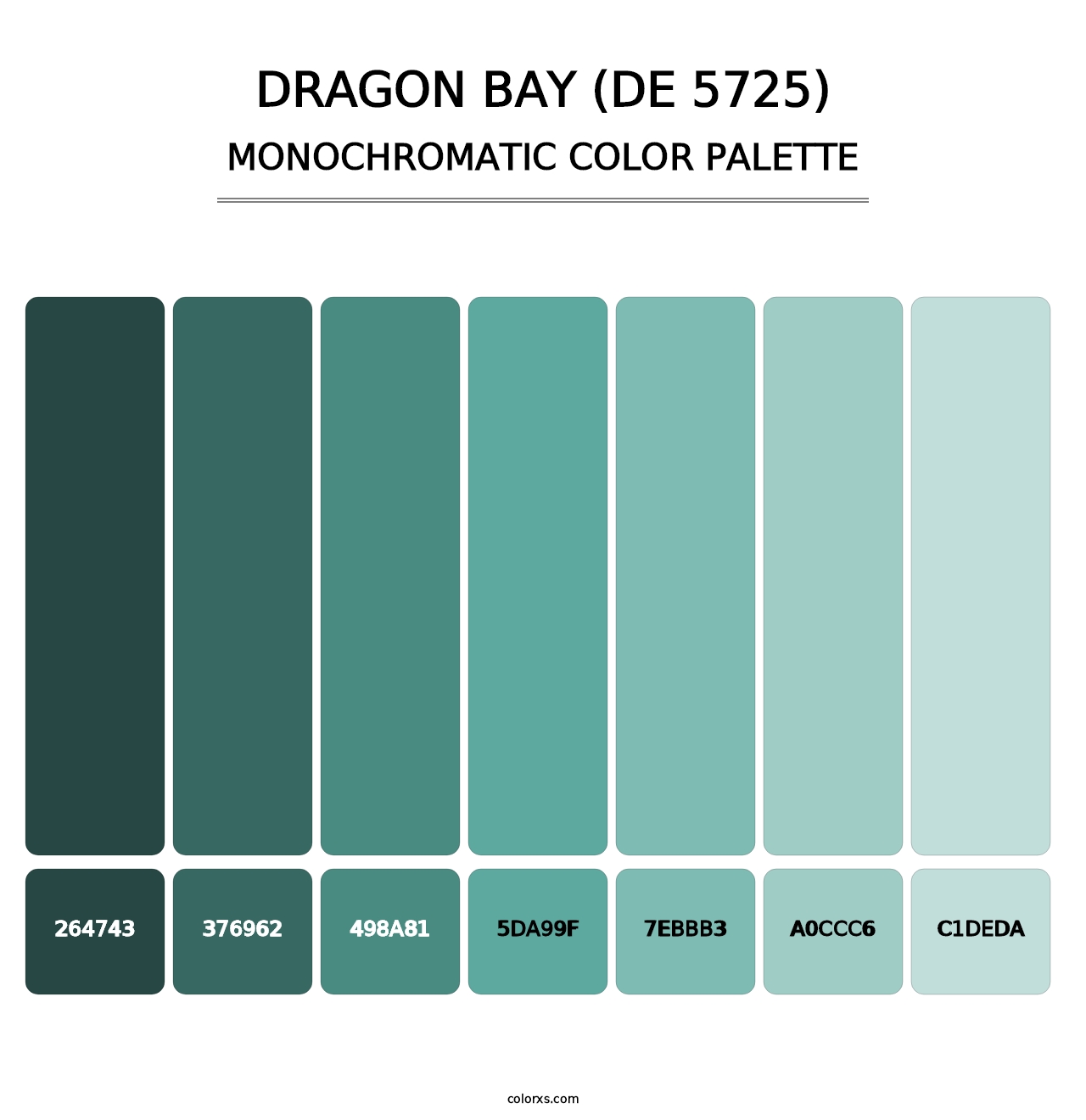 Dragon Bay (DE 5725) - Monochromatic Color Palette