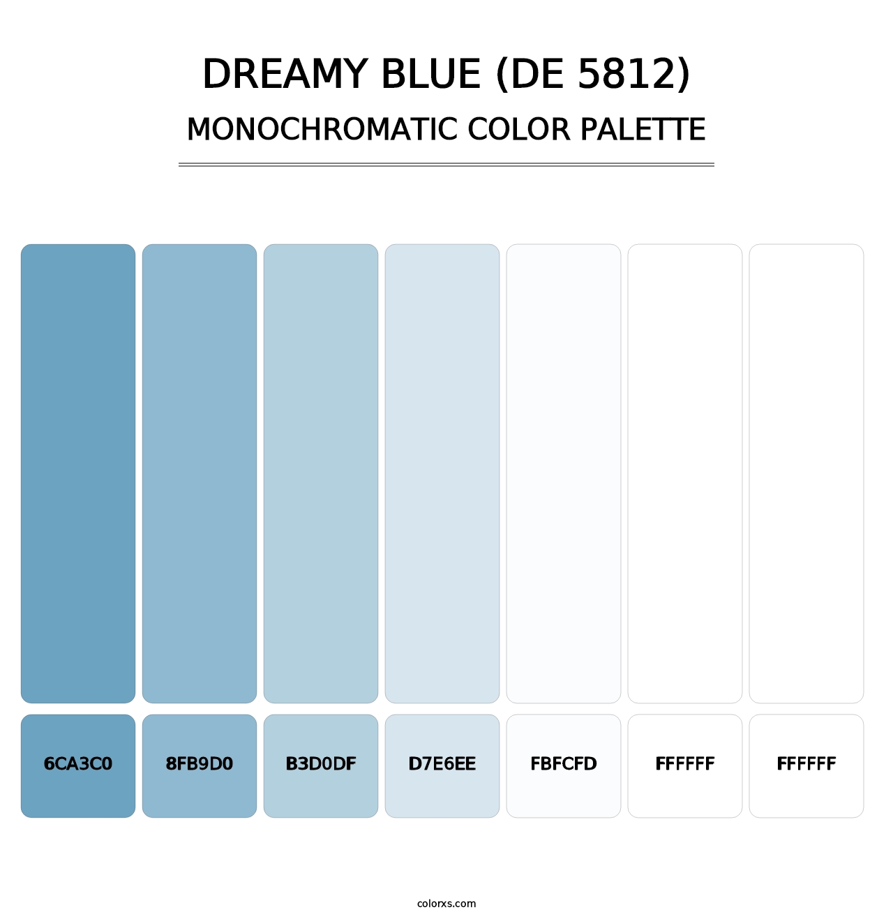 Dreamy Blue (DE 5812) - Monochromatic Color Palette