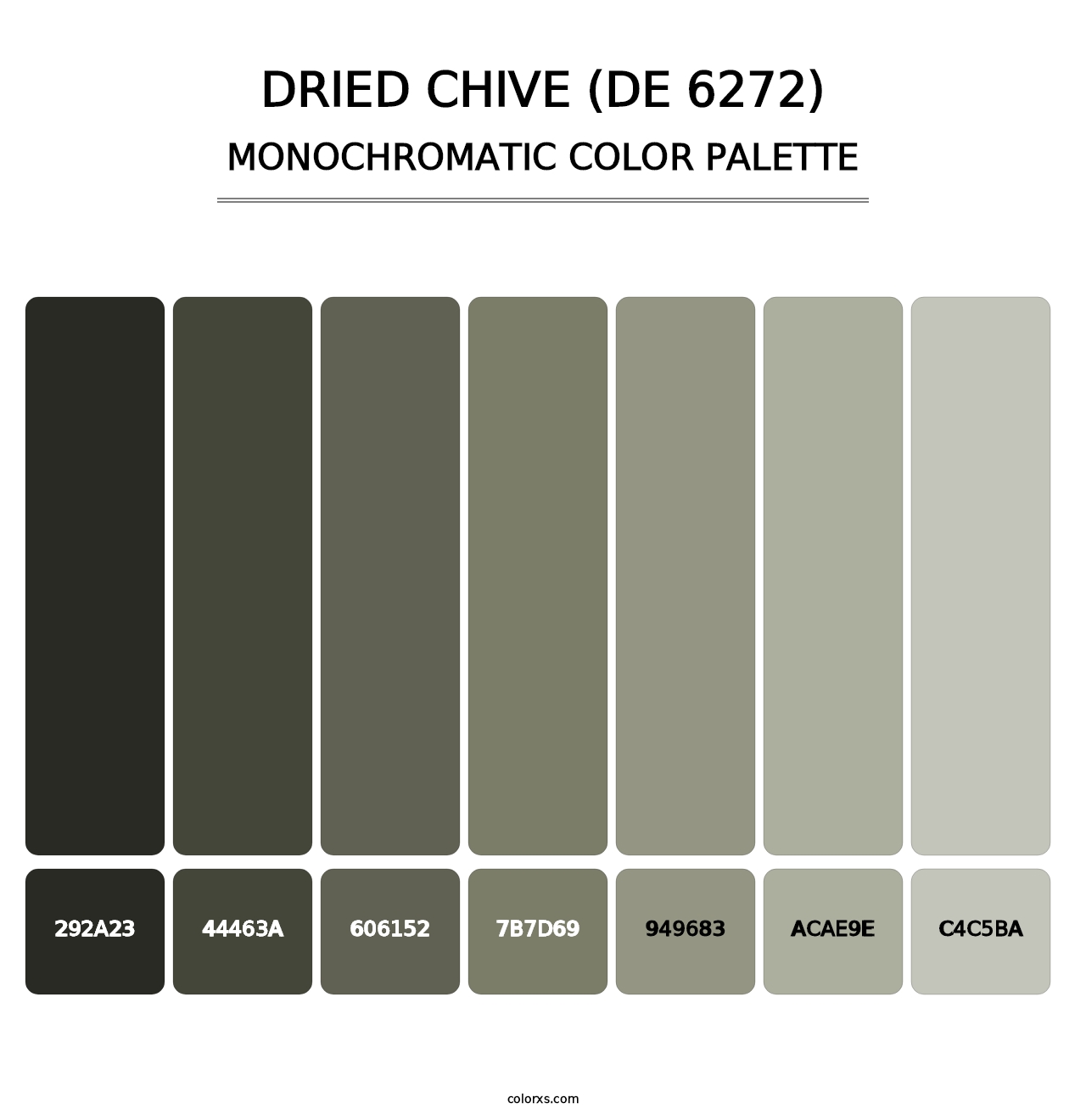 Dried Chive (DE 6272) - Monochromatic Color Palette