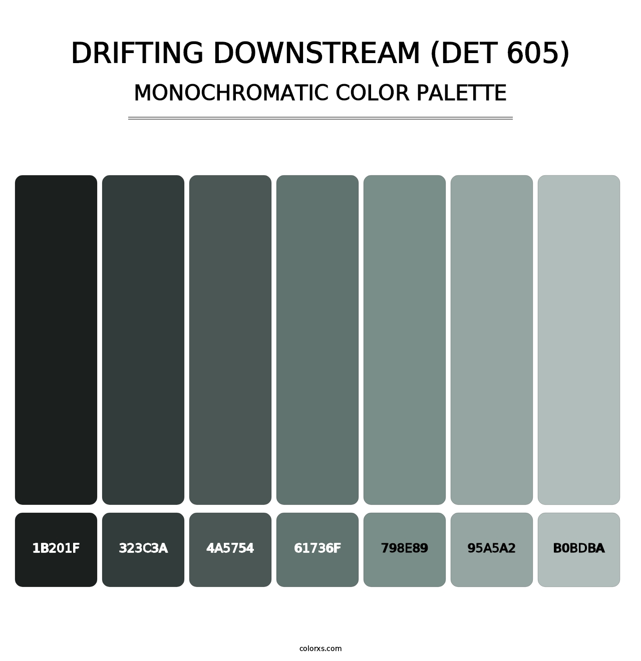 Drifting Downstream (DET 605) - Monochromatic Color Palette