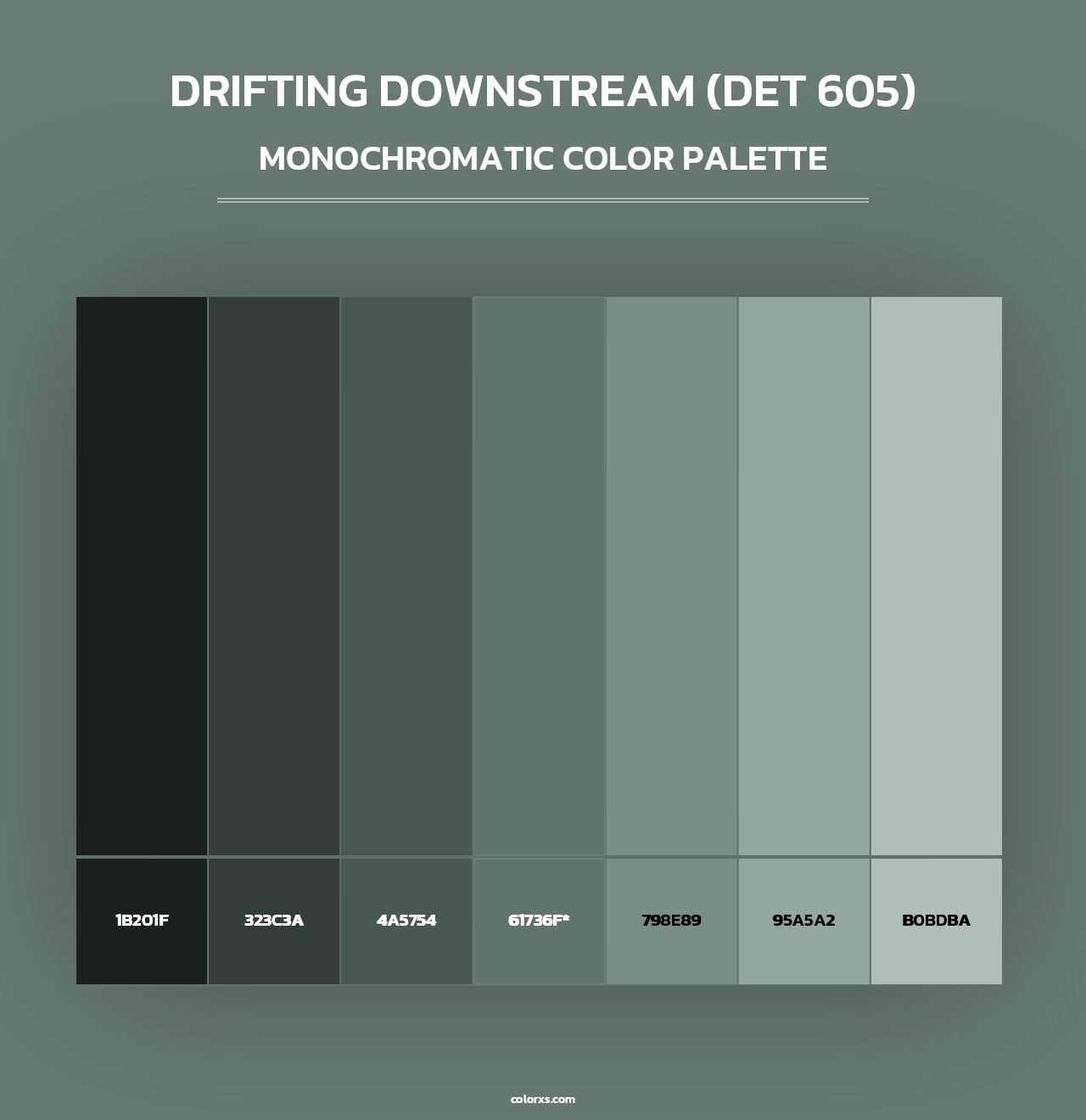 Drifting Downstream (DET 605) - Monochromatic Color Palette