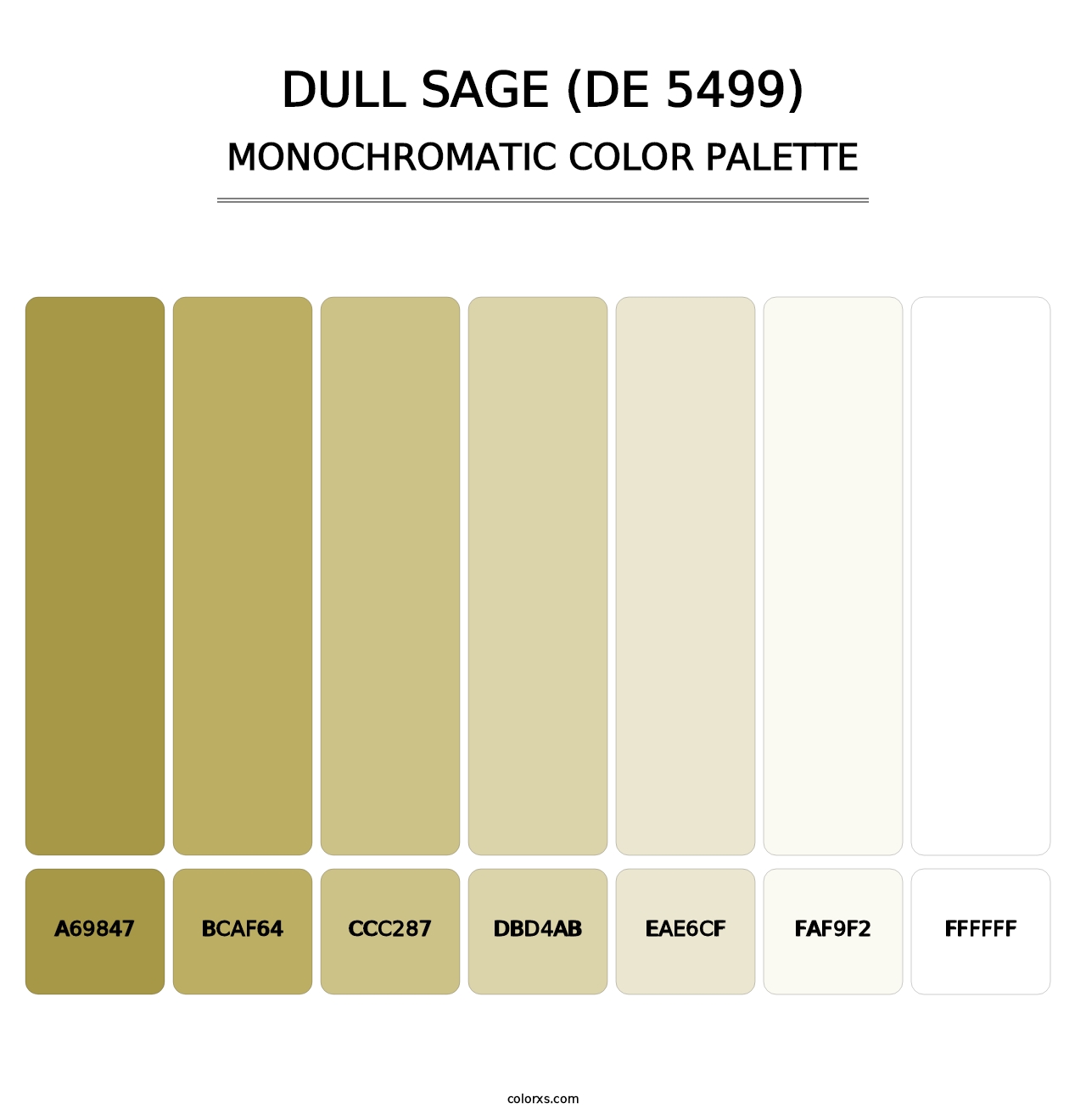 Dull Sage (DE 5499) - Monochromatic Color Palette