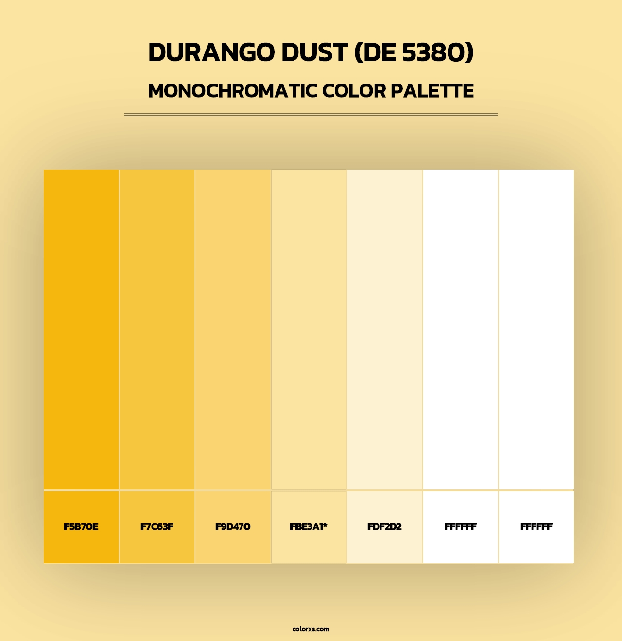 Durango Dust (DE 5380) - Monochromatic Color Palette
