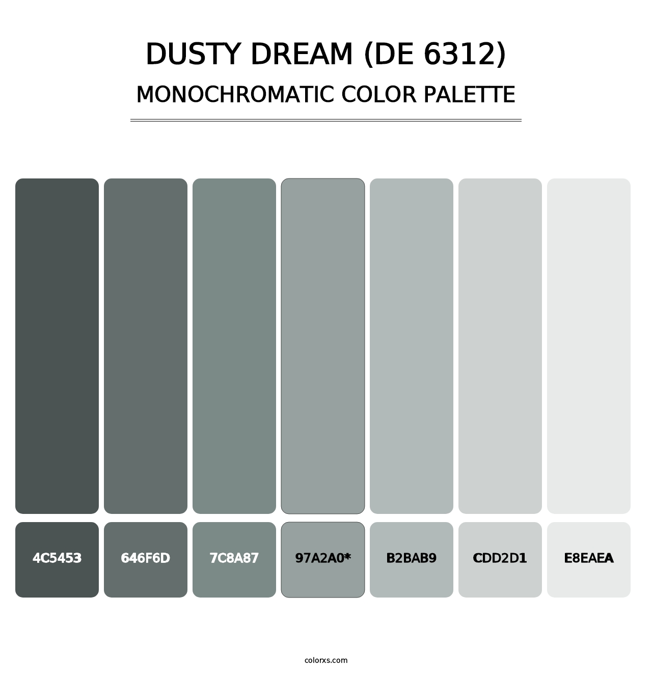 Dusty Dream (DE 6312) - Monochromatic Color Palette