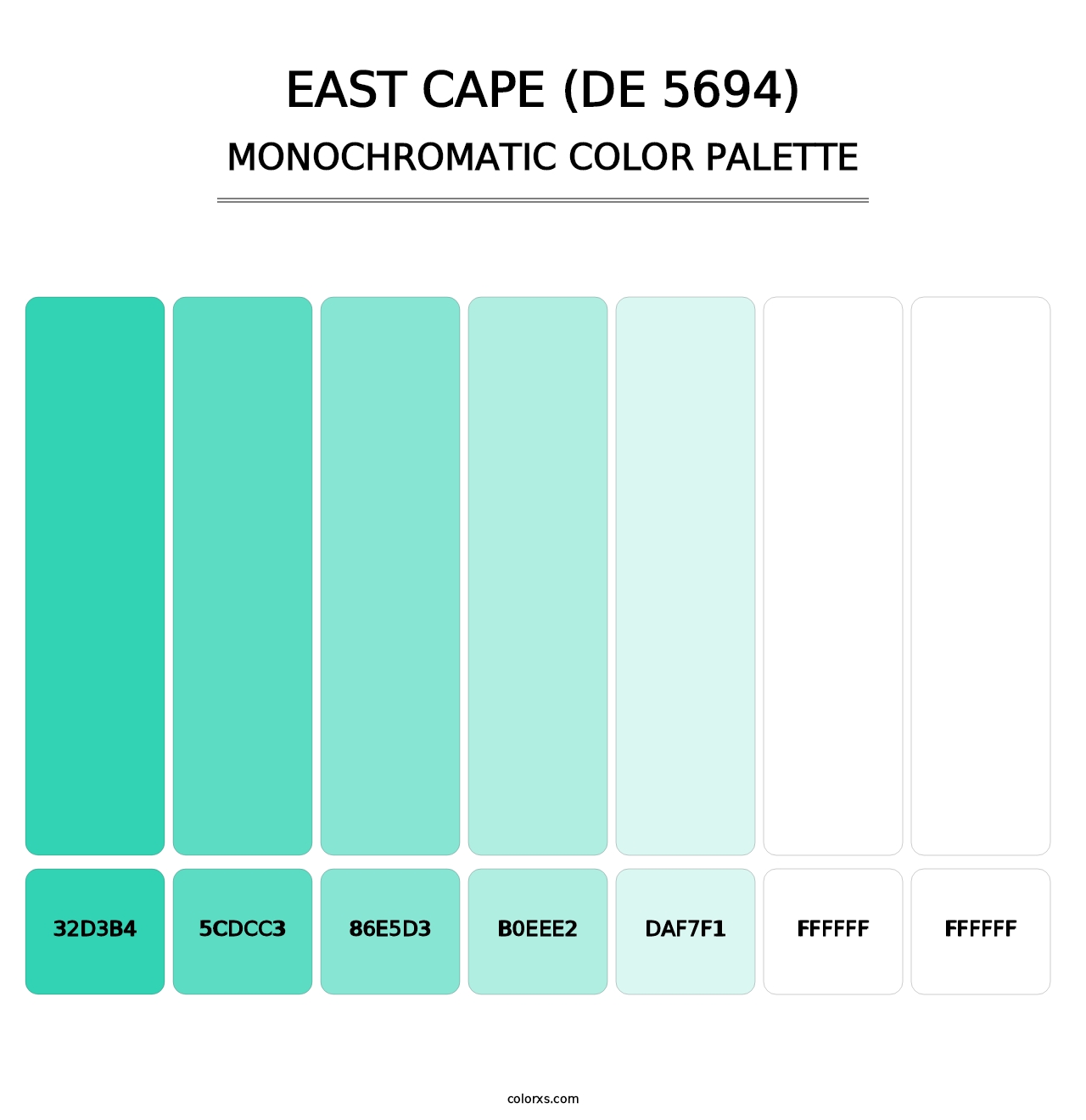 East Cape (DE 5694) - Monochromatic Color Palette