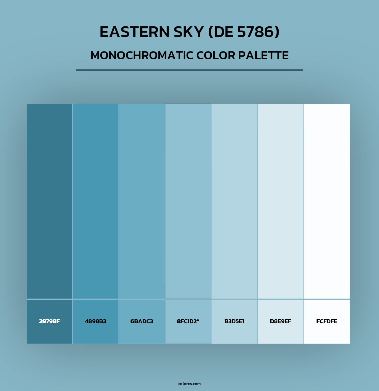 Eastern Sky (DE 5786) - Monochromatic Color Palette
