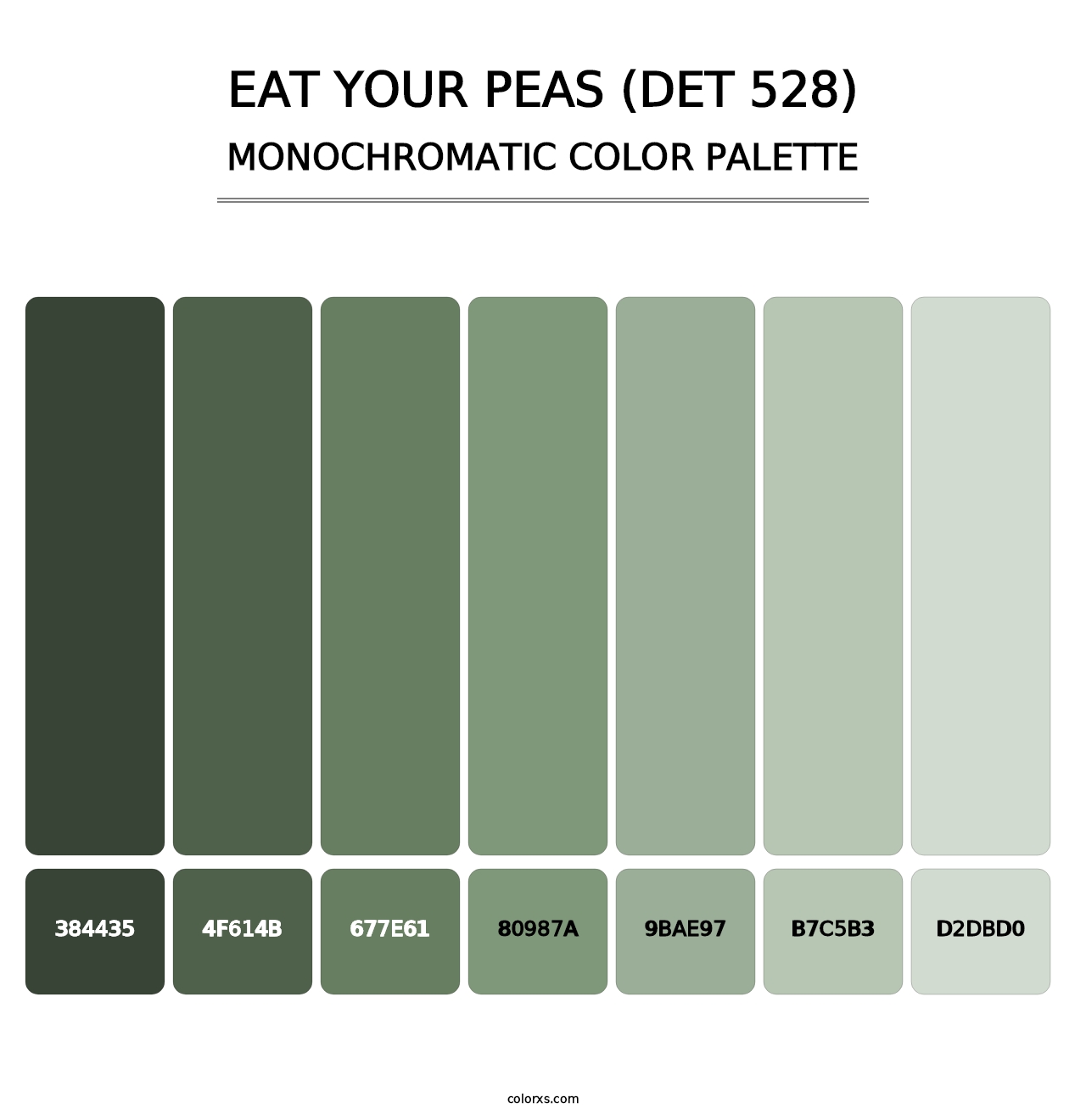 Eat Your Peas (DET 528) - Monochromatic Color Palette