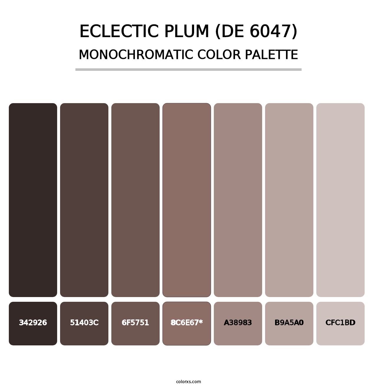 Eclectic Plum (DE 6047) - Monochromatic Color Palette