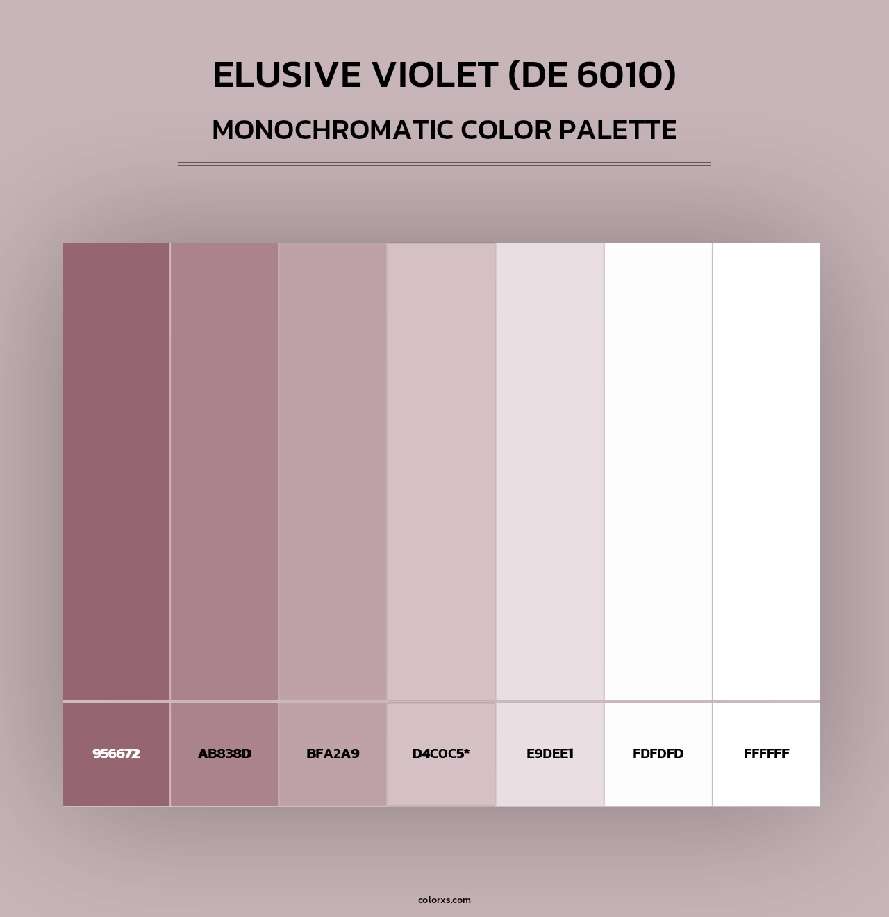 Elusive Violet (DE 6010) - Monochromatic Color Palette