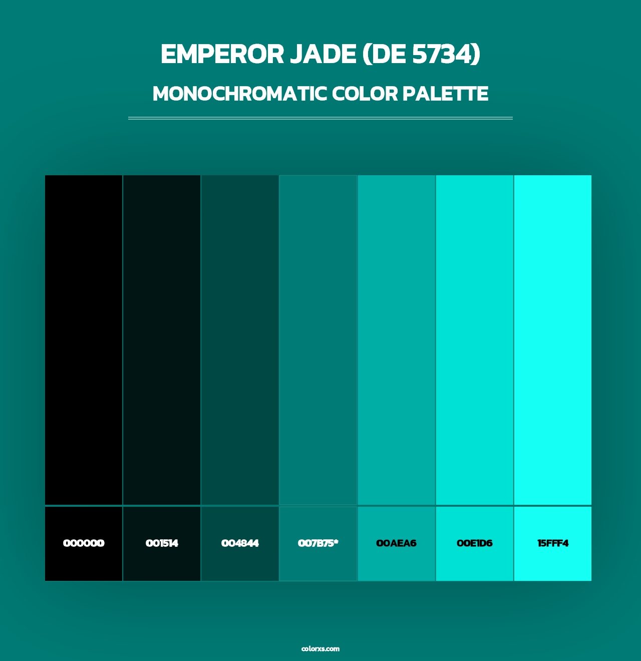 Emperor Jade (DE 5734) - Monochromatic Color Palette